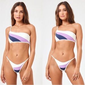 L*Space Daybreak Bitsy Bottom & Daybreak Top Bikini SET Size Small NWT